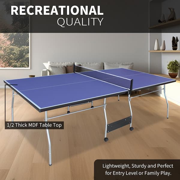 Sportnow Folding Ping Pong Table For Indoor And Outdoor Professional Tennis Table Standard Size With Net Paddles 3 Balls 274X152.5X76 Cm Green