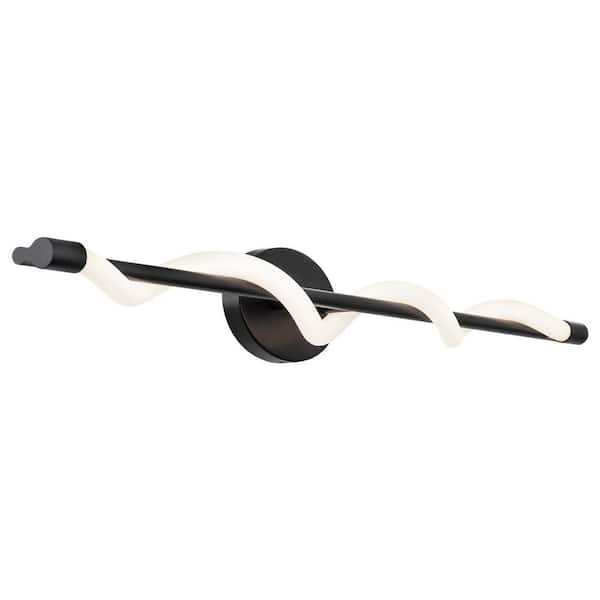 WAC Lighting Jasmine 37 in. 1-Light Black 3000K LED Bathroom Vanity or Wall Light