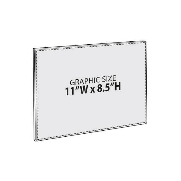 Clear Acrylic Wall Mount Sign Holder With Two 1 Velcro® Strips