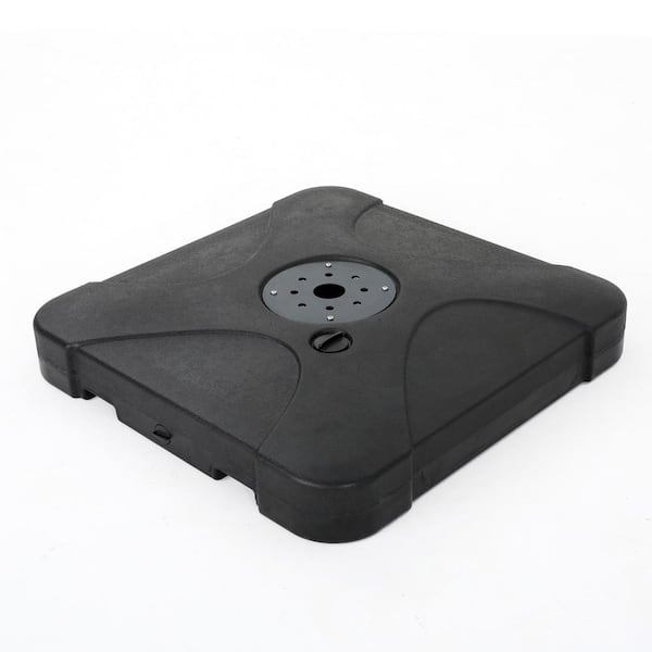 Noble House Ivyton Fillable Resin Patio Umbrella Base in Black