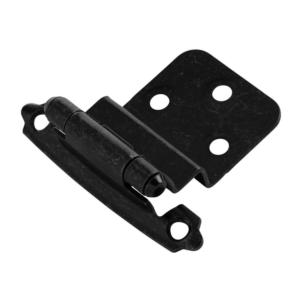 Hinge 3/8 in. Inset Variable Overlay Face Frame Self-Closing Black Iron Cabinet Hinge (5-Pairs) price history on PriceWatchPro