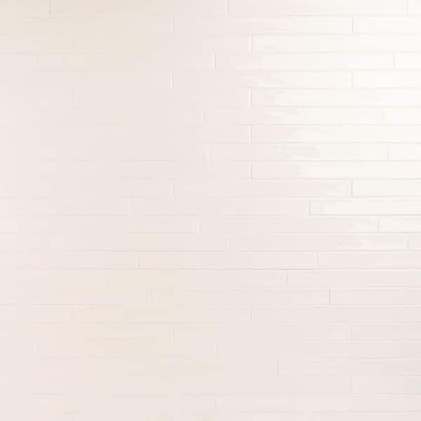 Ivy Hill Tile Nantucket 2 in. x 20 in. White Polished Ceramic Wall Tile (20 pieces / 5.38 sq. ft. / case)