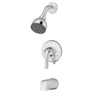 Origins 1-Handle Wall-Mounted Tub and Shower Faucet Trim Kit in Polished Chrome (Valve not Included)