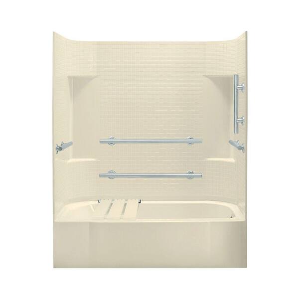 STERLING Accord 30 in. x 60 in. x 72 in. Standard Fit Bath/Shower Kit in Almond