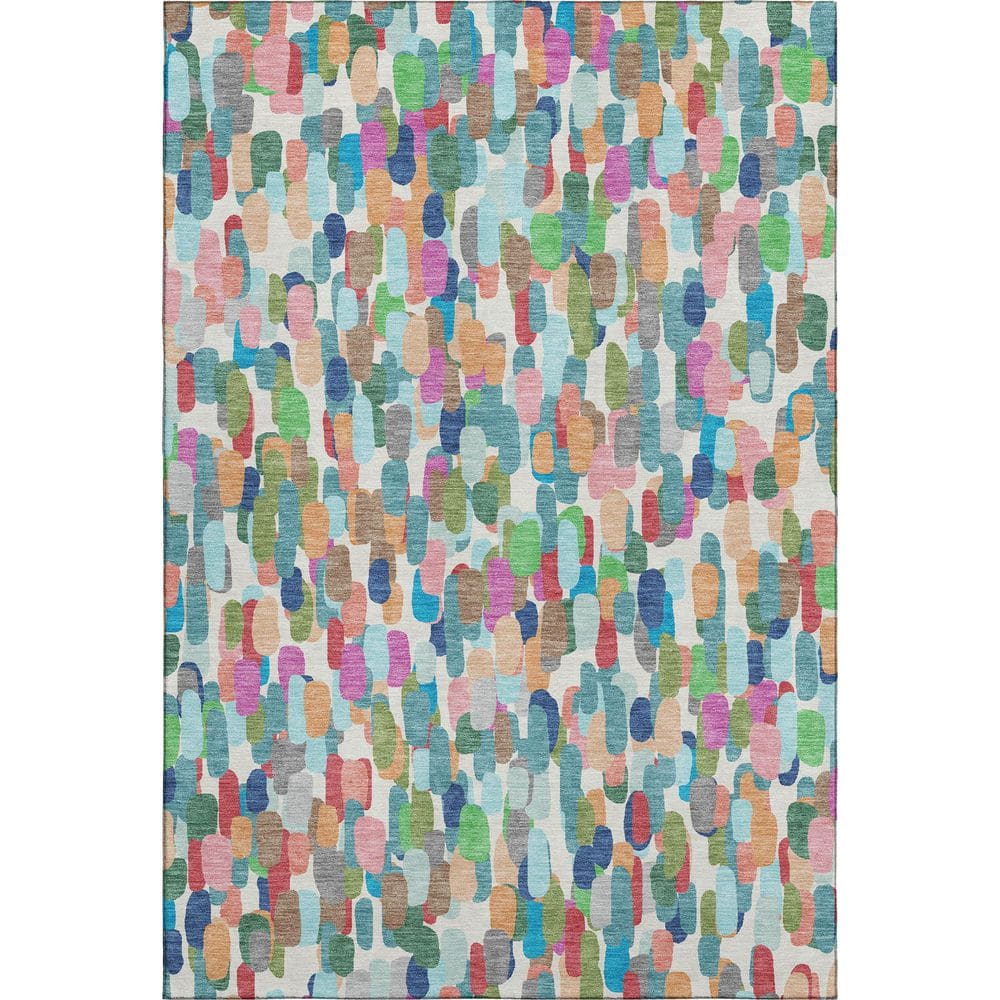 Mayfield Premium Machine Washable Abstract AMF2451 Teal 10 ft. x 14 ft. Area Rug price history on PriceWatchPro