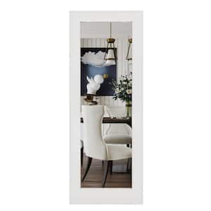 30 in. x 80 in. 1-Lite Mirrored Glass and Solid Core Manufacture Wood White Primed Interior Door Slab