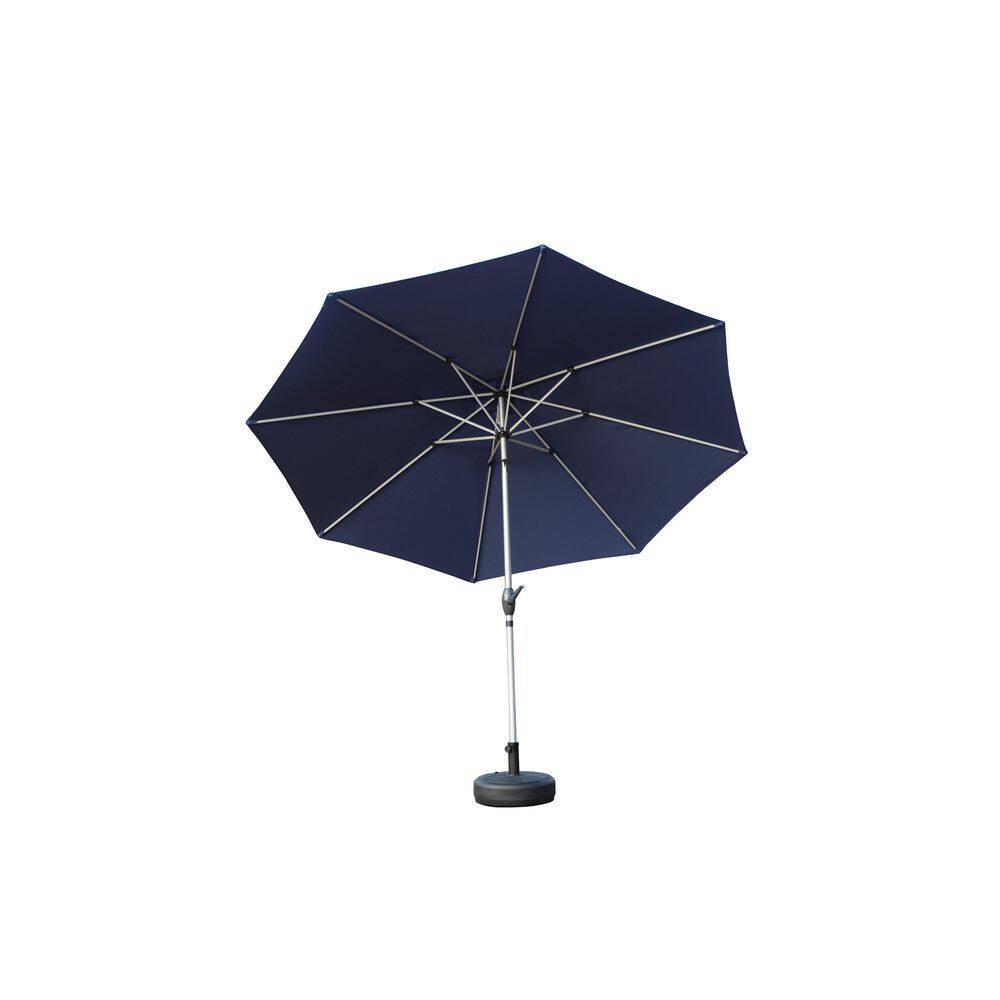 9 ft. 8 Ribs Outdoor Market Yard Patio Umbrella with Push Button Tilt/Crank in Blue price history on PriceWatchPro