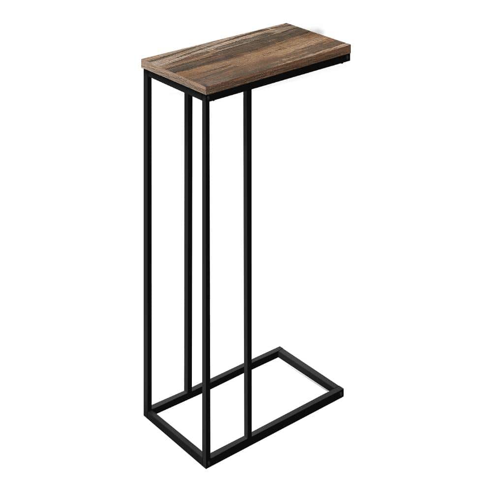  wood sidetable ❗️ Jushua 15.75 in. L x 9.45 in. W x 24 in. H C-Shaped Brown Wood