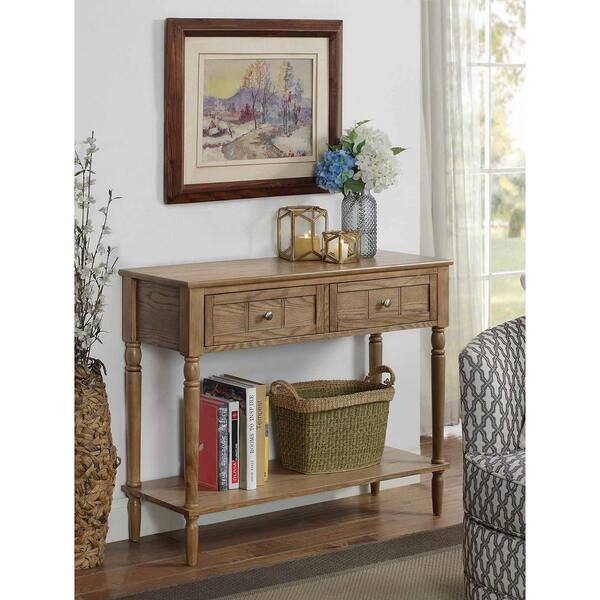 convenience concepts french country two drawer hall table