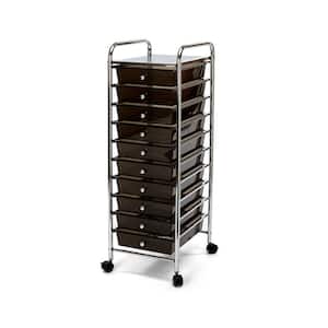 3-Drawer Rolling Storage Cart in Black 67649968SIOC - The Home Depot