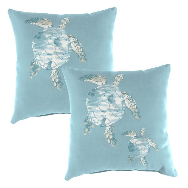 Jordan Manufacturing 16 in. L x 16 in. W x 4 in. T Square Outdoor Throw Pillow (2-Pack)