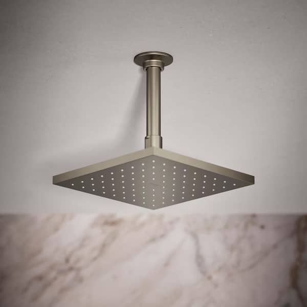 1-Spray Patterns 8 in. Ceiling Mount Rain Fixed Shower Head in Vibrant Brushed Nickel