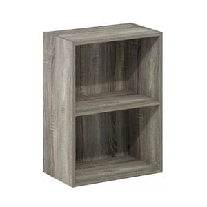 Luder 21.2 in. French Oak 2-Shelf Standard Bookcase