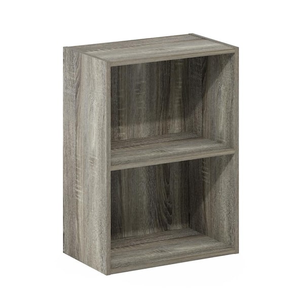 Furinno Luder 21.2 in. French Oak 2-Shelf Standard Bookcase