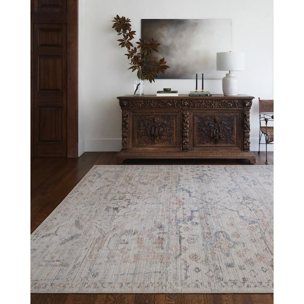 Becki Owens Marlene Light Blue 2 ft. x 4 ft. Medallion Indoor Area Rug