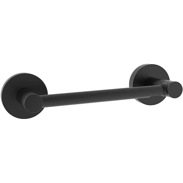 ACEHOOM Wall Mount Post Pivoting Toilet Paper Holder in Matte Black