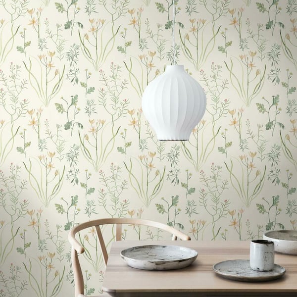 Alpine Botanical Spray and Stick Wallpaper (Covers 56 sq. ft.)