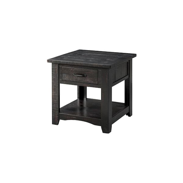 Martin Svensson Home Rustic Collection Antique Black End Table 890132 The Depot Martin Svensson Home Rustic Collection, Antique Black End Tables