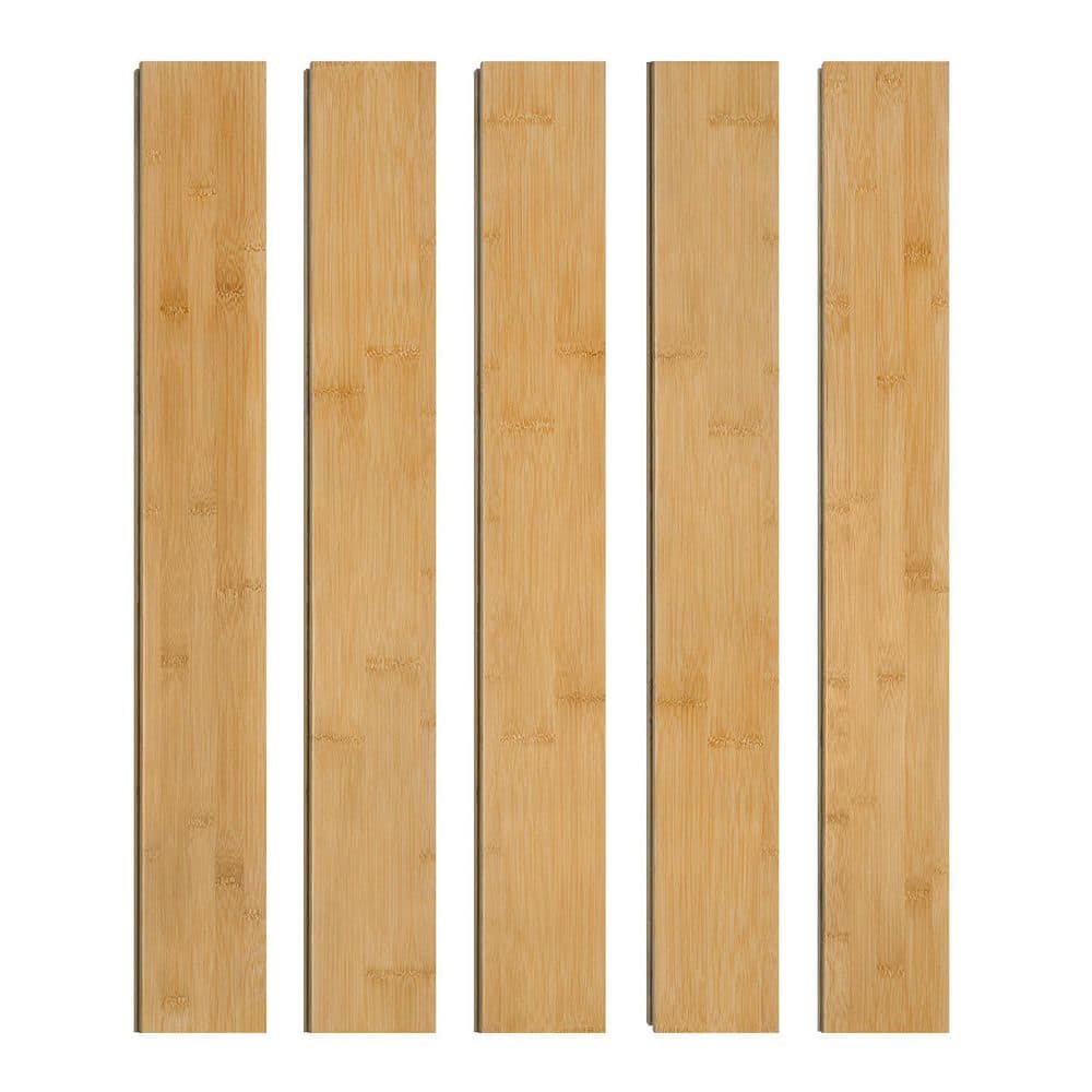 "40.15"" L x 5.11"" W x 0.6 "" T Light Honey Prefinished Solid Bamboo Plank Flooring, Tongue and Groove (20 sq. ft. /case)" price history on PriceWatchPro