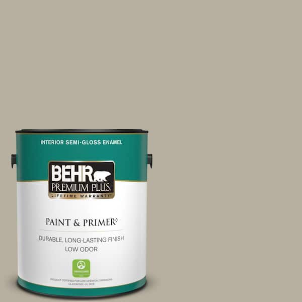 BEHR PREMIUM PLUS 1 gal. #N320-4 Camping Tent Semi-Gloss Enamel Low Odor Interior Paint & Primer