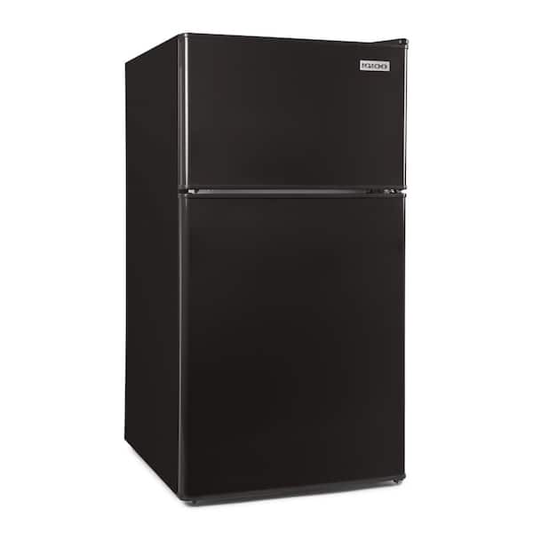 IGLOO 18 in. 3.2 cu. ft. Double Door Mini Refrigerator with Freezer in Black