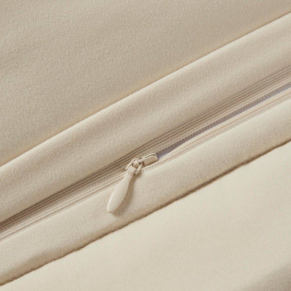 Julius Queen Taupe and Blue Microfiber Comforter Set