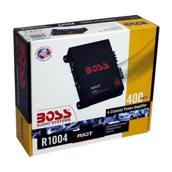 Boss Audio Riot R1004 400 Watt 4 Channel Car Power Amplifier Amp Mosfet (2-Pack)