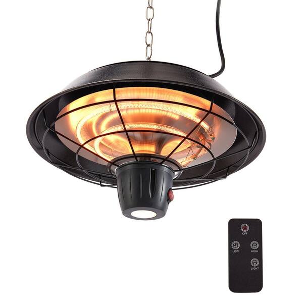 1,500-Watt Outdoor Steel Ceiling Electric Patio Heater with Infrared ...