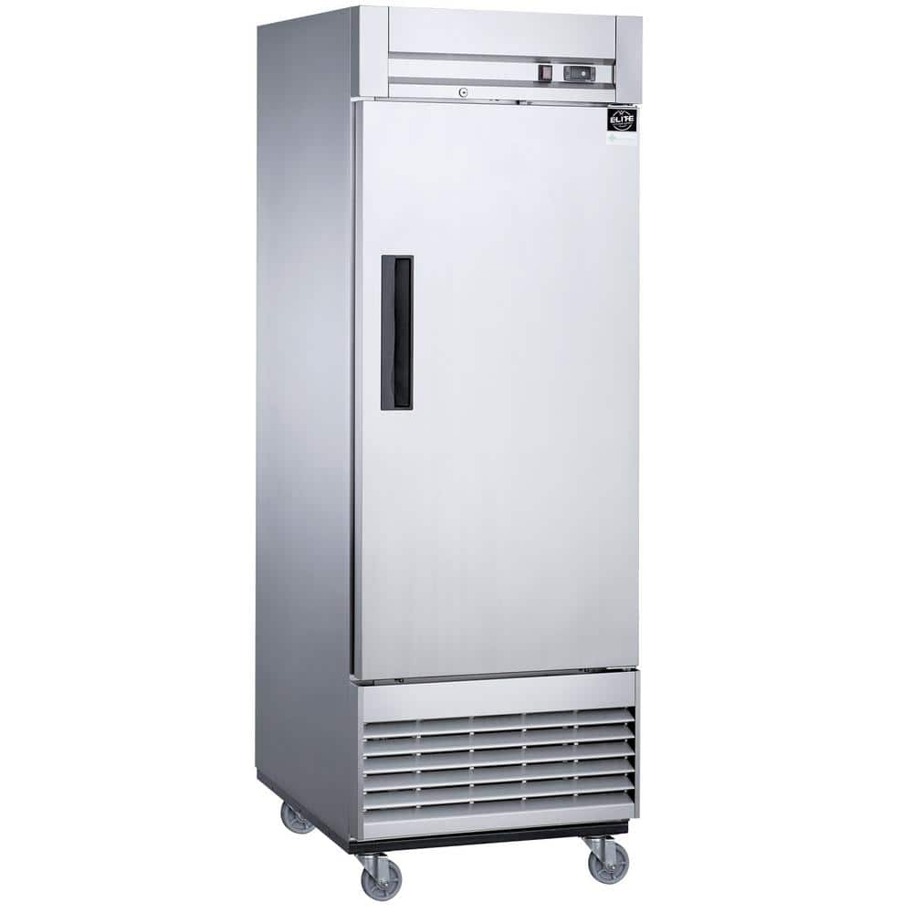 Elite Kitchen Supply 17.7 cu. ft. Auto-Defrost Commercial Upright Reach-in Freezer in Stainless Steel, Silver