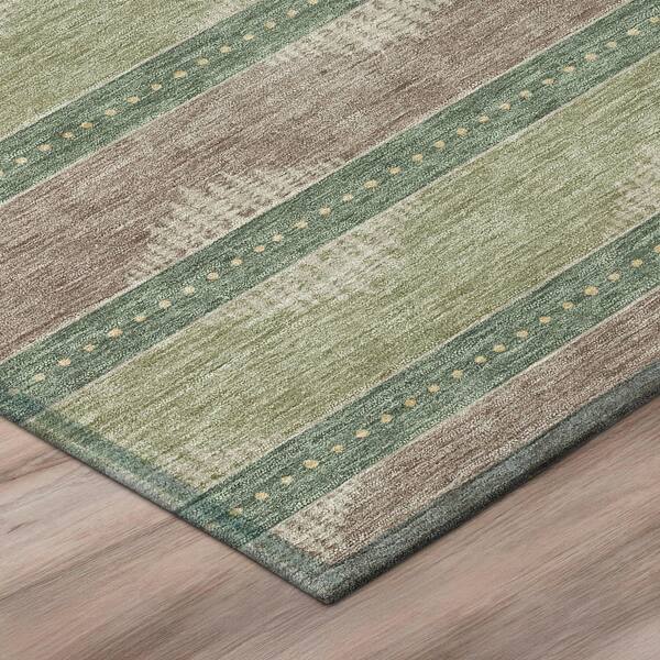 Chantille Machine Washable Indoor/Outdoor Abstract ACN3067 Basil 3 ft. x 4 ft. Area Rug