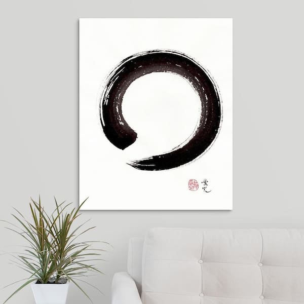 Black Zen Circle On Gold I Art: Canvas Prints, Frames & Posters