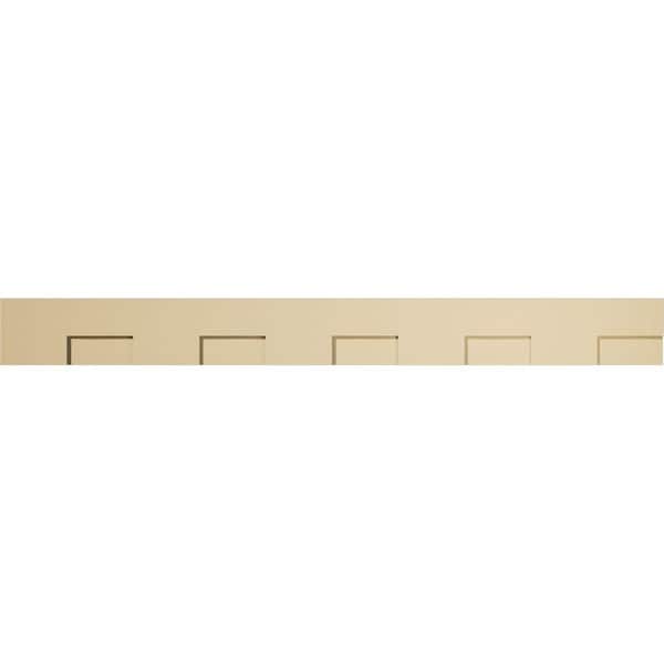 Ekena Millwork 1 in. D x 8 in. W x 80 in. L Primed Polyurethane Panel Moulding