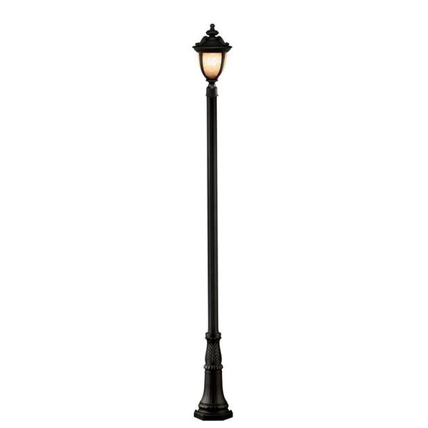 Tulen Lawrence 3-Light Outdoor Black Incandescent Post Light