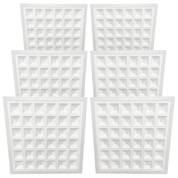 BEYOND LED TECHNOLOGY Designer Troffers Pixel Square Series 2 ft.x 2 ft. 5000 Lumens Integrated LED Flat Panel Light at 40-Watt 4000K (6-Pack)
