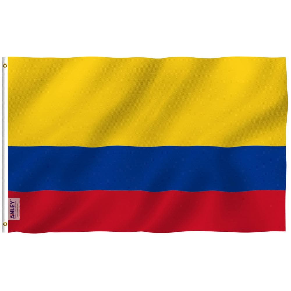 Fly Breeze 3 ft. x 5 ft. Polyester Colombia Flag 2-Sided Flags Banner with 