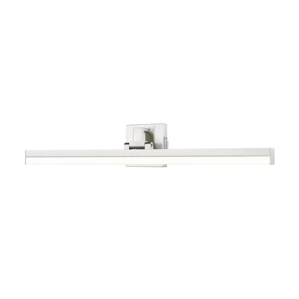 Liam 32 in. 2-Light Brushed Nickel Integrated LED Vanity Light with Frosted