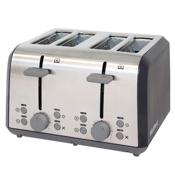  BELLA 4 Slice Toaster with Auto Shut Off - Extra Wide Slots and  Removable Drop-Down Crumb Tray with Cancel and Reheat Function - For Texas  Toast, Large Bread & Bagel, Stainless