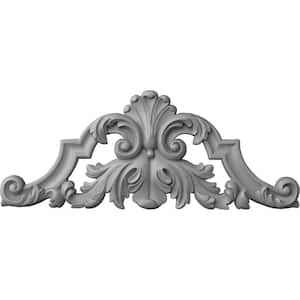 1-1/8 in. x 22-1/4 in. x 8 7/8 in. Polyurethane Savona Center with Scrolls Onlay Moulding