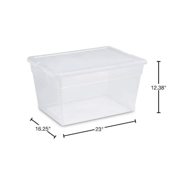 Sterilite 56-Quart Wheeled Latching Storage Tote with Gray Lid