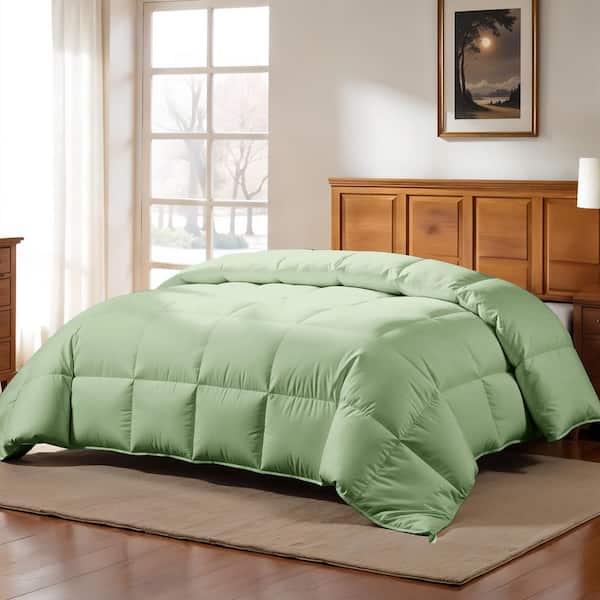 Lux Decor Ultra-Soft All-Season King Down Alternative Comforter Duvet Insert with Corner Tabs-Sage