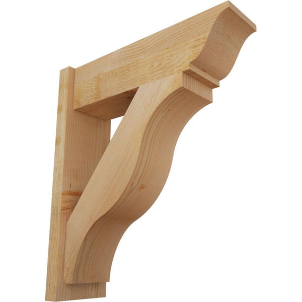 Ekena Millwork 8 in. x 30 in. x 26 in. Fuston Traditional Rough Sawn Douglas Fir Outlooker