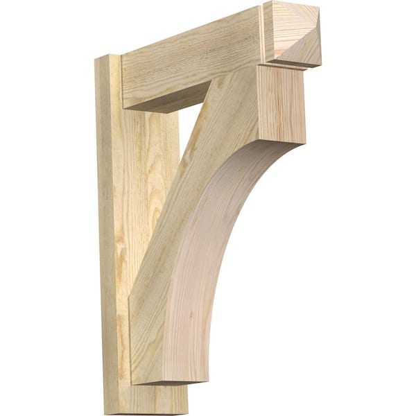 Ekena Millwork 6 in. x 26 in. x 22 in. Douglas Fir Westlake Arts and Crafts Rough Sawn Outlooker