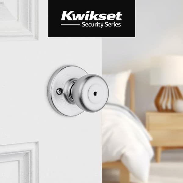 Tylo Satin Chrome Bed/Bath Door Knob with Lock