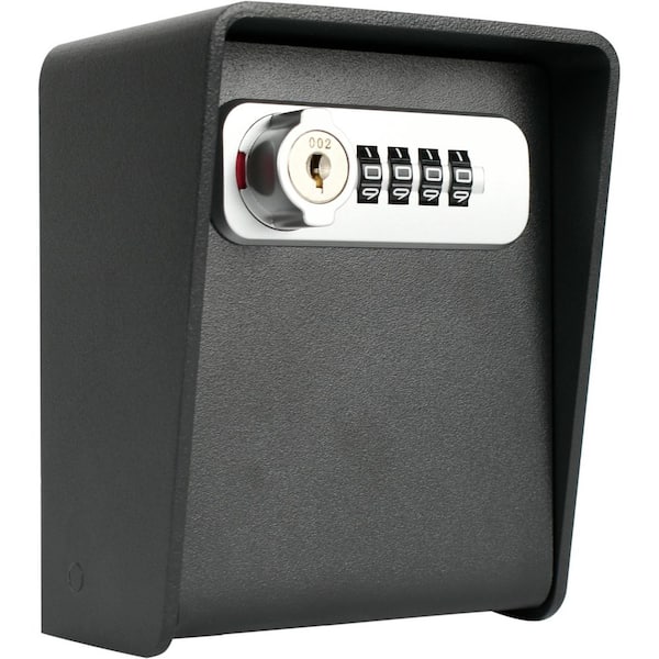 Wall Mount Key Lock Box with Combination and Key Lock