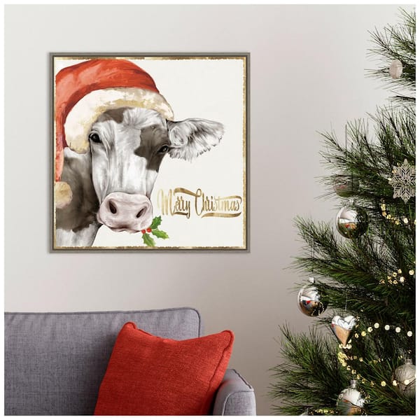 christmas cow wall decor