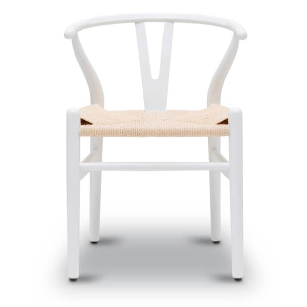 Poly and Bark Weave White Chair