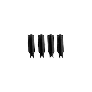 2 in. x 9 in. Black Landscape Edging Connector for 6 in. to 8 in. Edging (4-Piece)