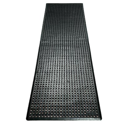 ROVSUN Rubber Floor Mat with Holes, 36''x 60'' Anti-Fatigue/Non