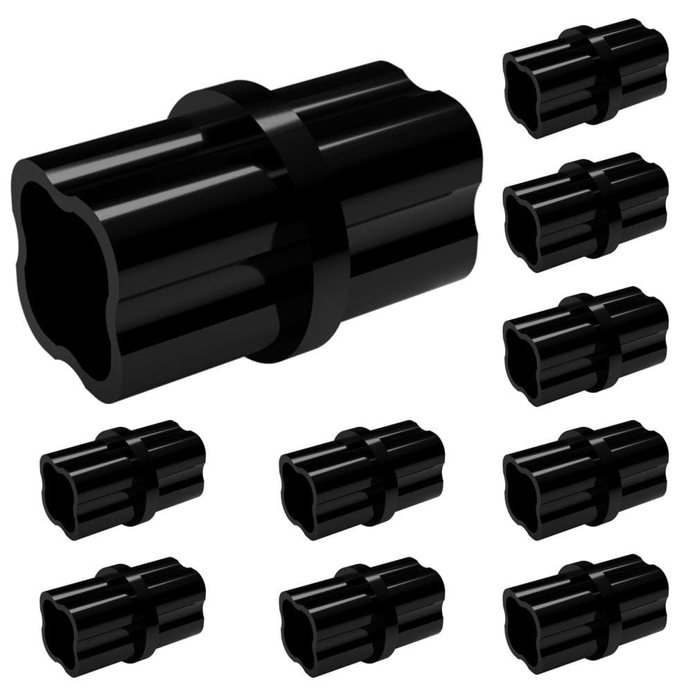 Formufit 1/2 in. Furniture Grade PVC Sch. 40 Internal Coupling in Black (10-Pack)