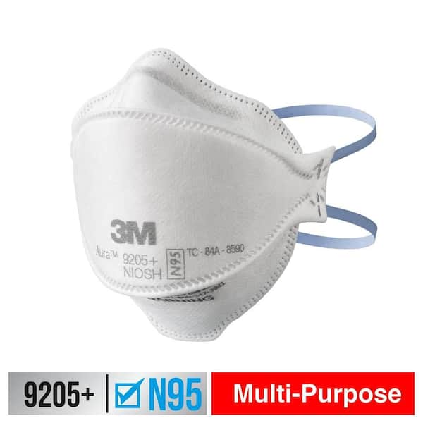 3M 9205+ N95 Aura Particulate Disposable Respirator Foldable (3-Pack)